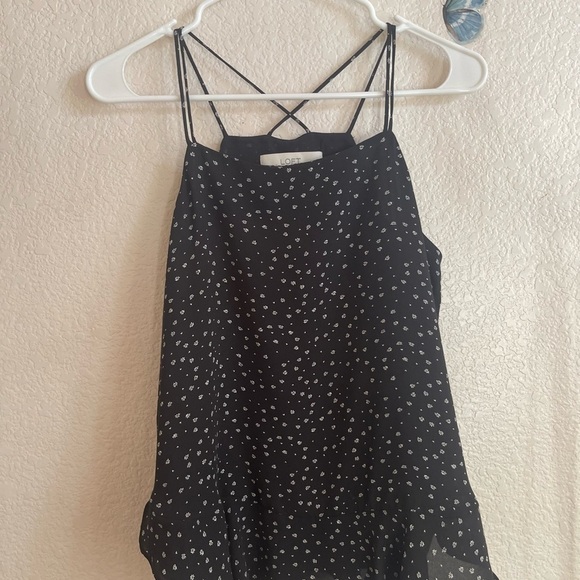 Black Polka Dot Spaghetti Strap Top - Picture 3 of 6